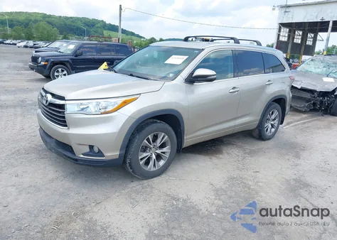 2015 Toyota Highlander Xle V6 из США, поврежденный, VIN 5TDJKRFH4FS093904